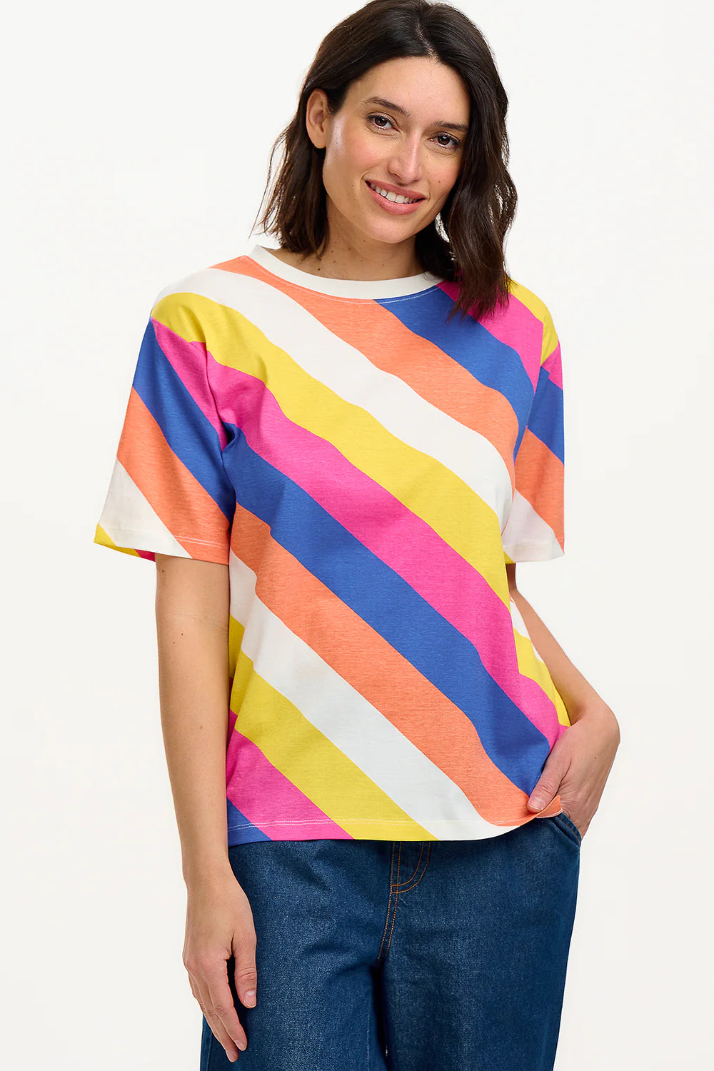 Kinsley Relaxed T-Shirt - Multi, Skelter Stripe