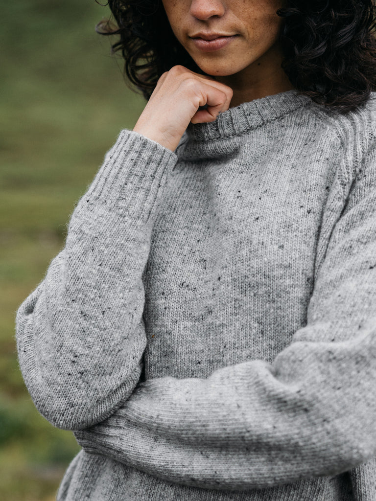 Women's Farne Crew Neck Knit Jumper - Dove Grey