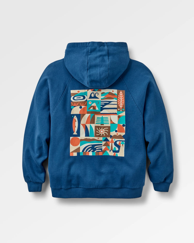 Lost On Purpose Relaxed Fit Hoodie - Blue Navy