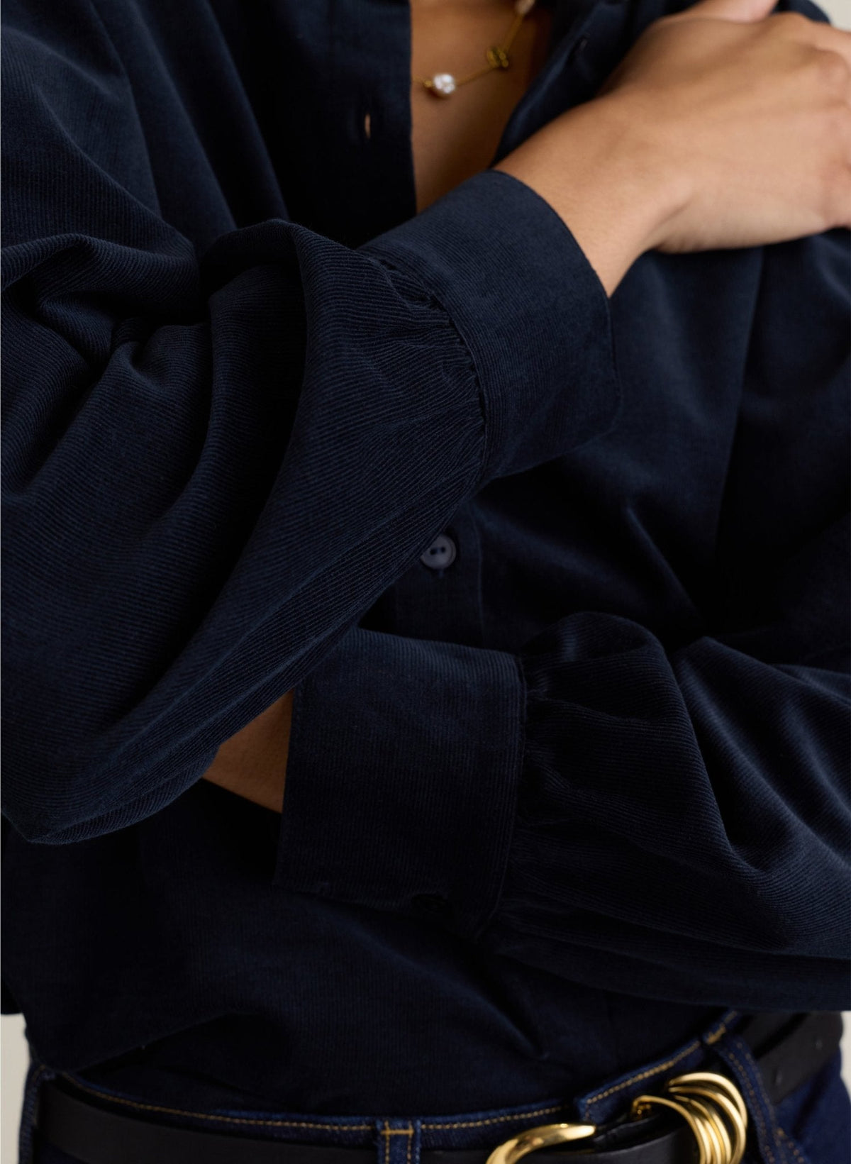 Luisa Corduroy Blouse - Deep Indigo