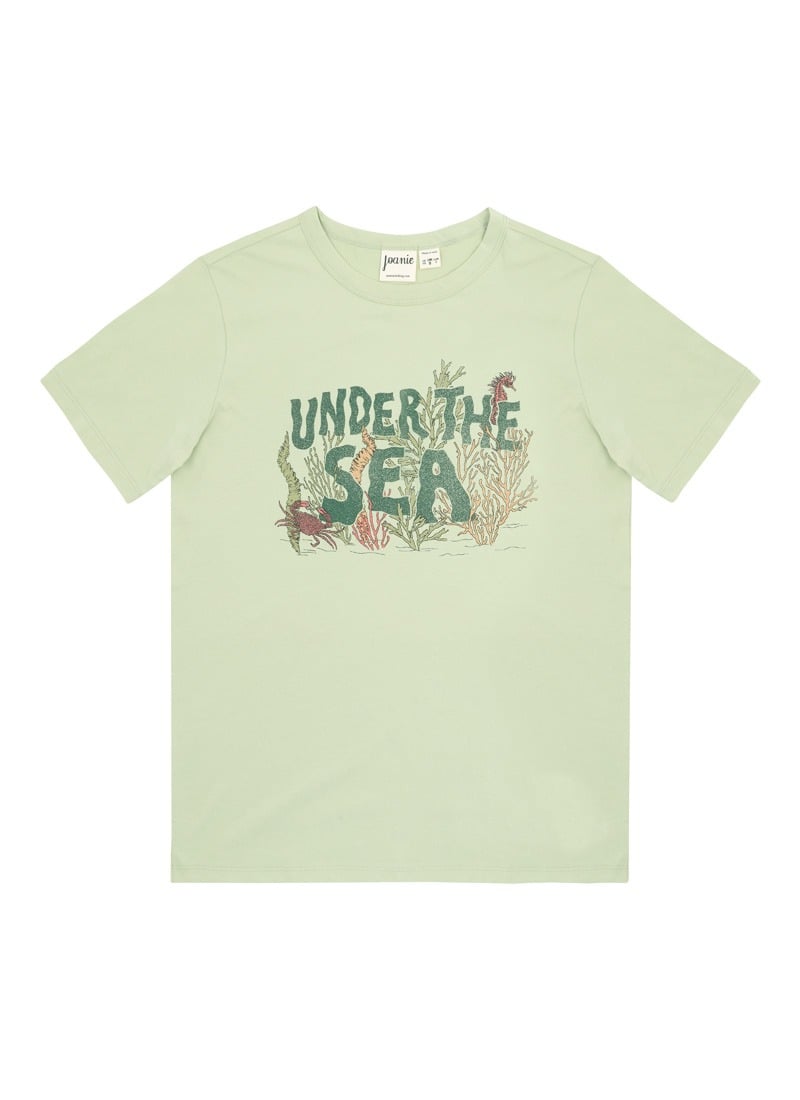 Marino Under The Sea Graphic Slogan Tee - Sustainable Organic Cotton (Green)