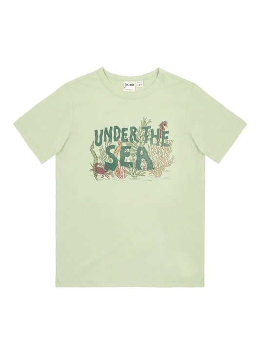 Marino Under The Sea Graphic Slogan Tee - Sustainable Organic Cotton (Green)
