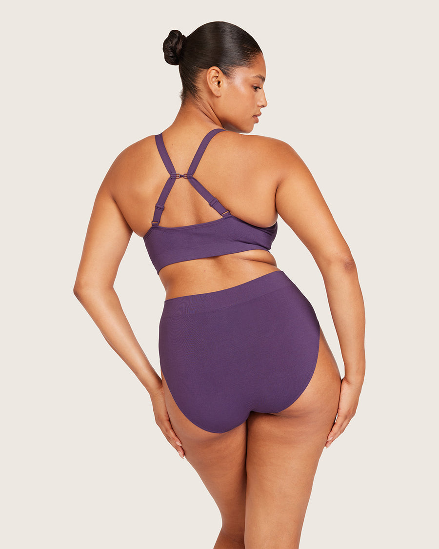 Bamboo Wireless Full Bust T-Shirt Bra - Amethyst