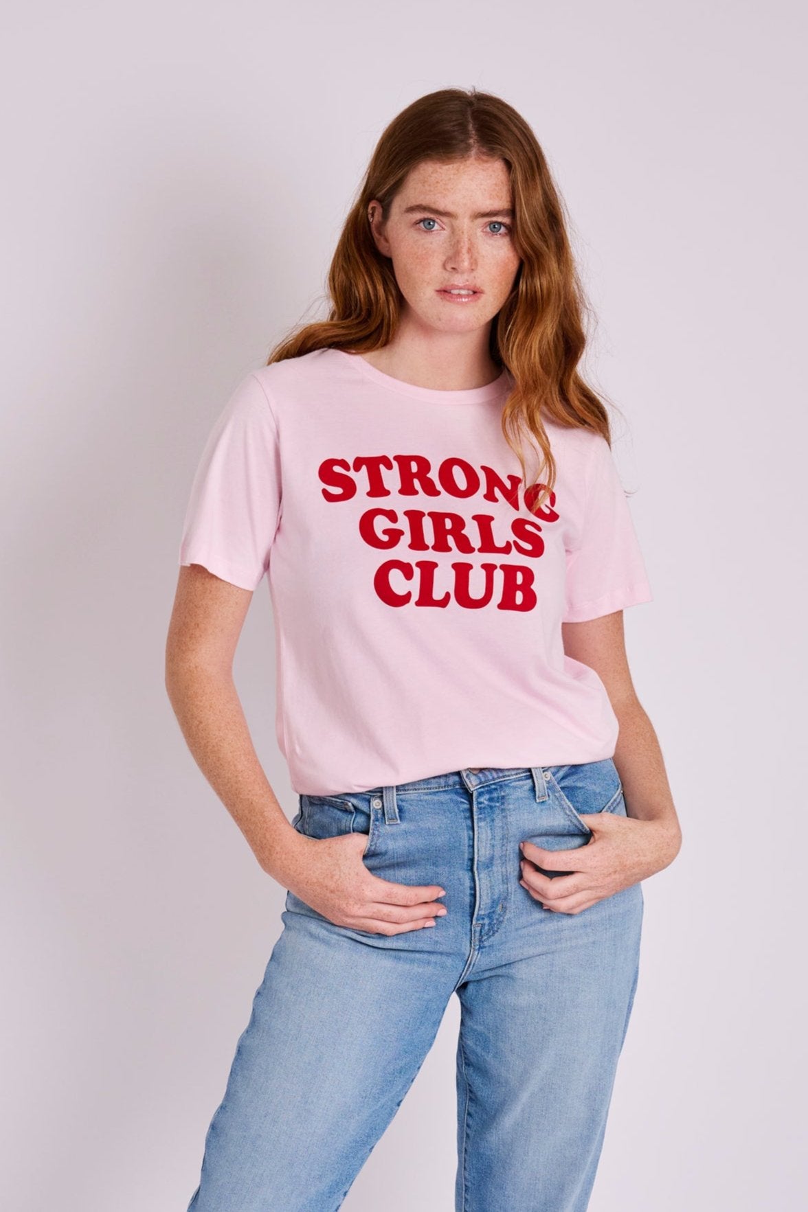 Strong Girls Club Slogan Pink TShirt