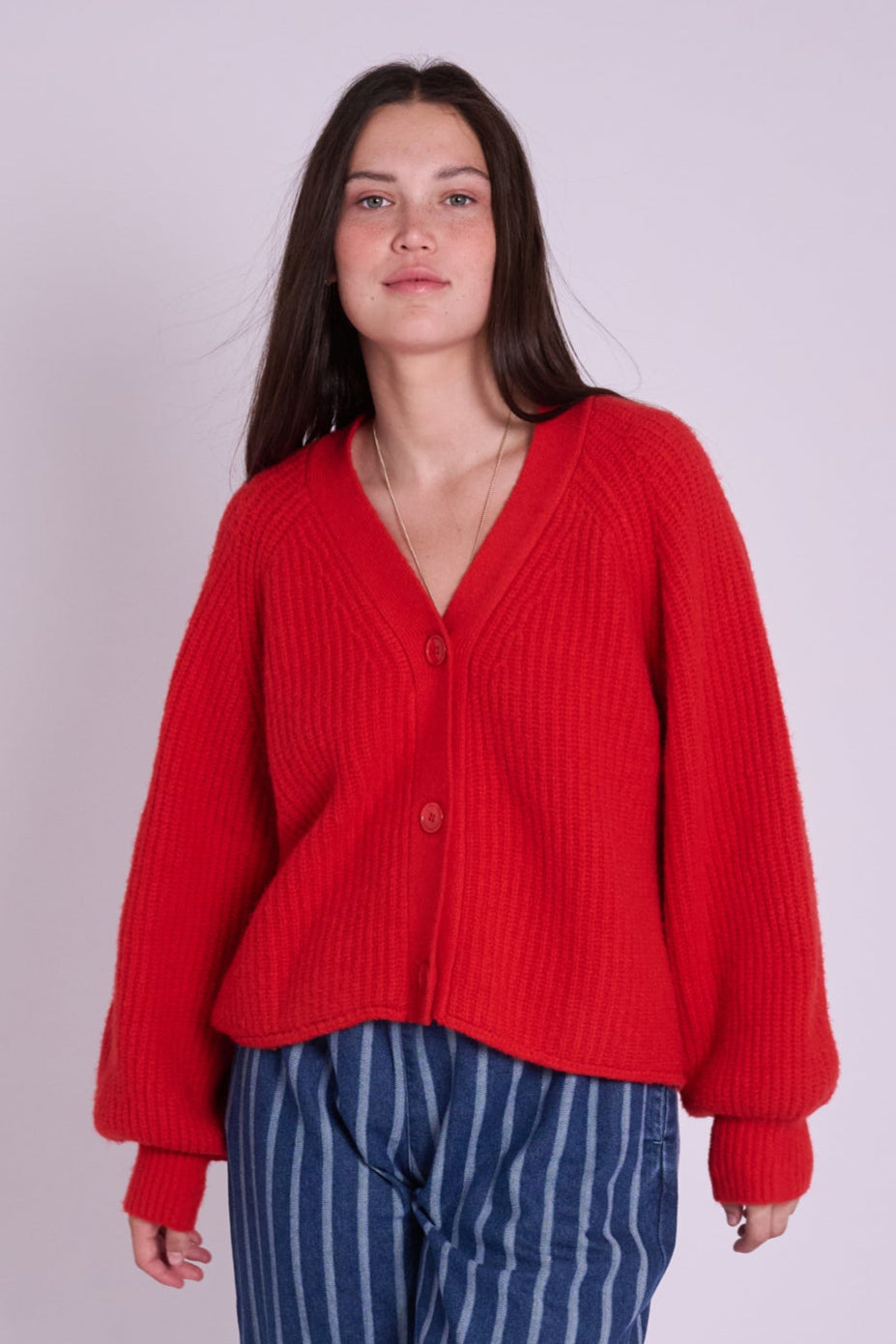 Mabel Red Cardigan