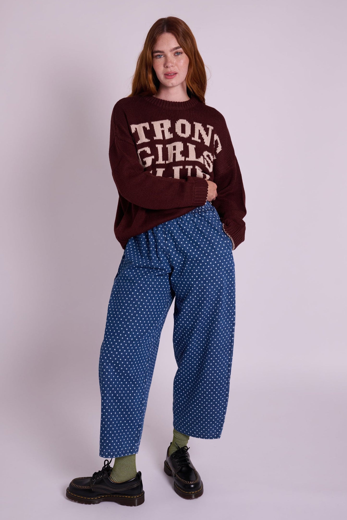 Ottie Dotty Denim Trousers