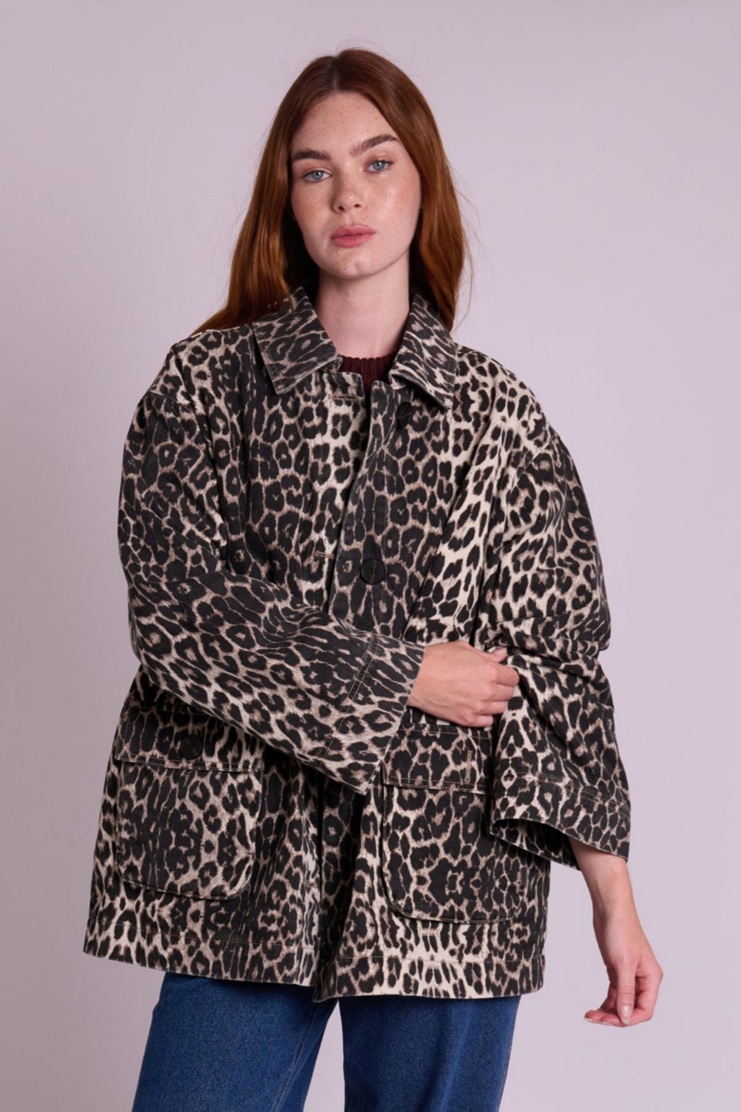 Sienna Leopard Denim Jacket