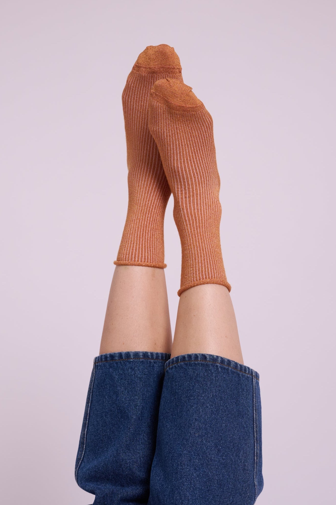 Klue Terracotta Glitter Socks