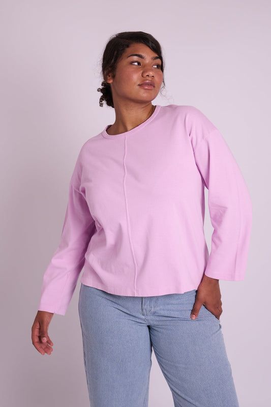 Lilac long-sleeved top.