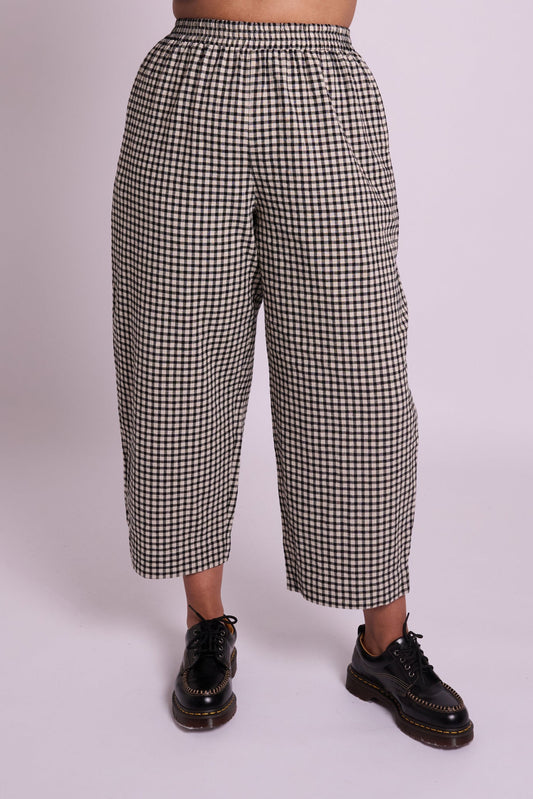 Ottie Black Rustic Gingham Trousers