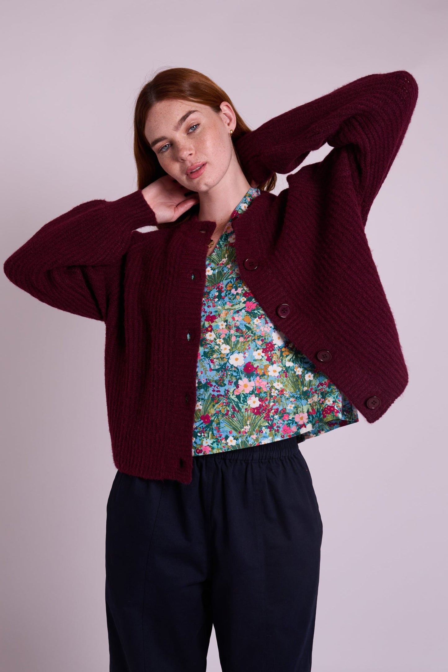 Ivy Burgundy Cardigan