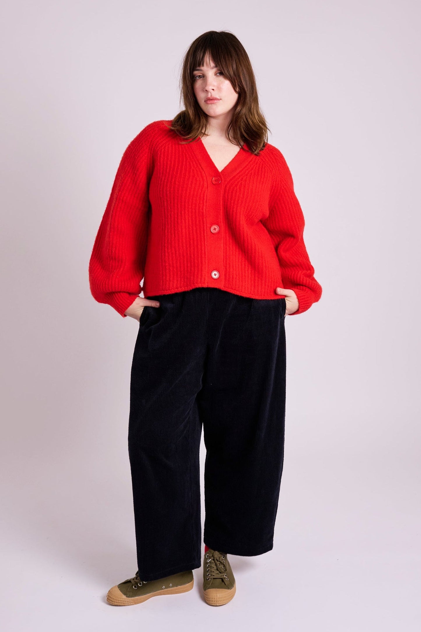 Iris Navy Cord Trousers