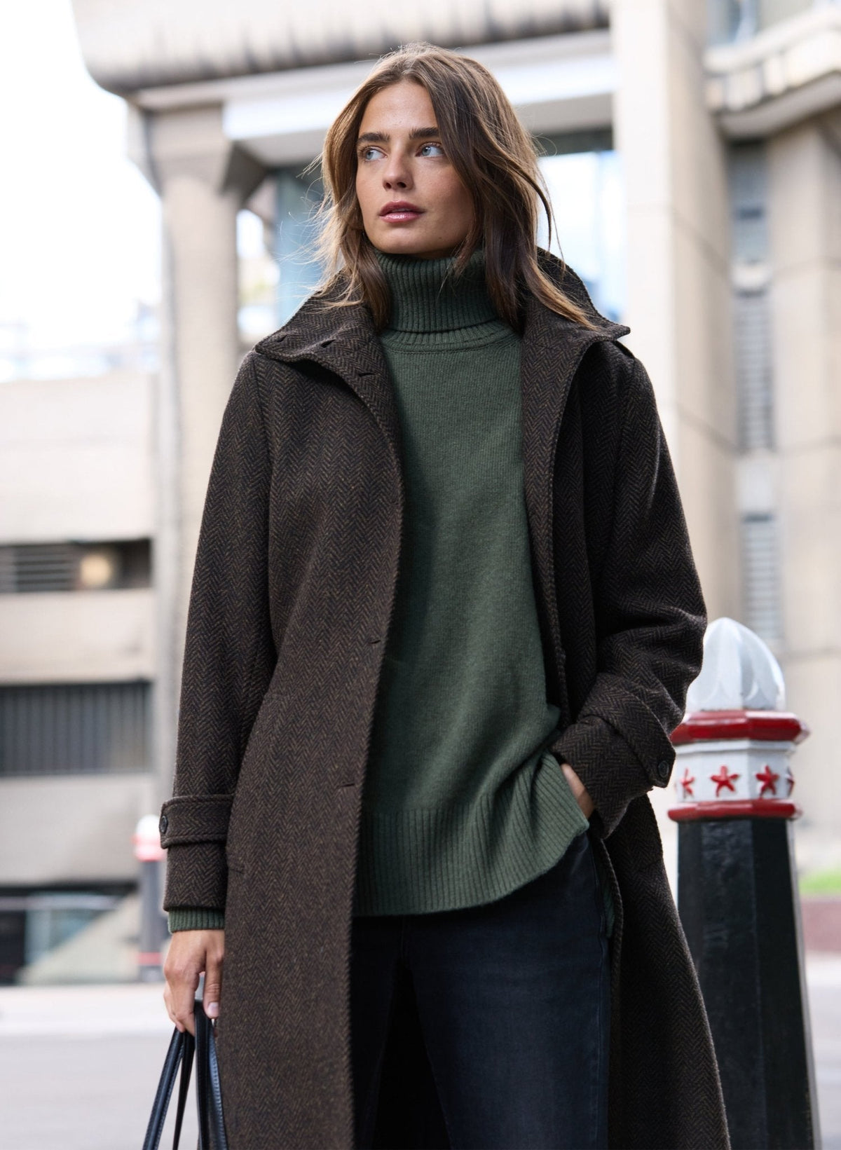 Myrtle Longline Knit Jumper - Deep Khaki