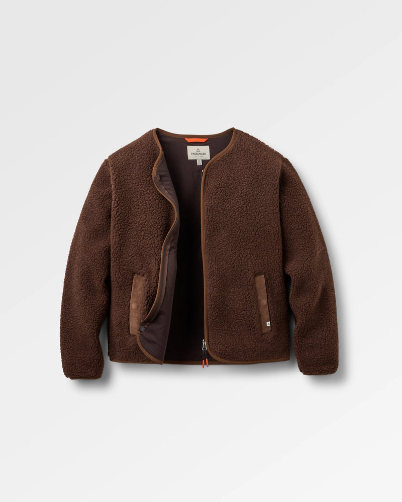 Tawny Deep-Pile Sherpa Fleece - Chestnut
