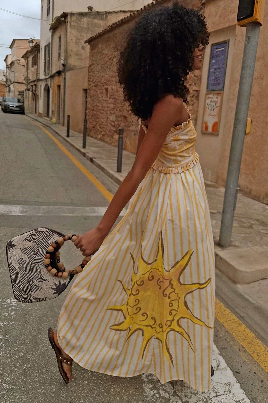 Yellow Stripe Ashley Dress