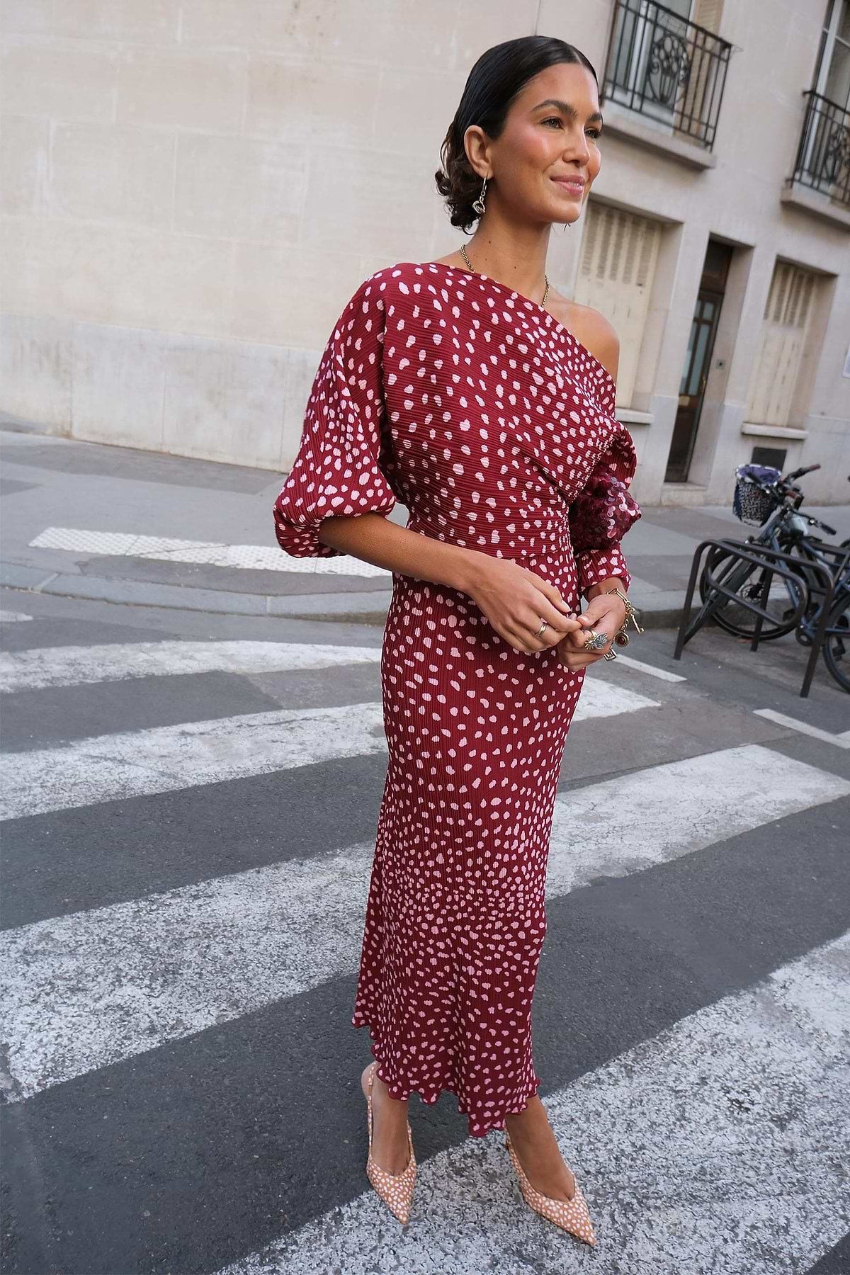 Burgundy Deer Tilly Dress