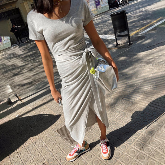 Grey Jesse Jersey Wrap Dress
