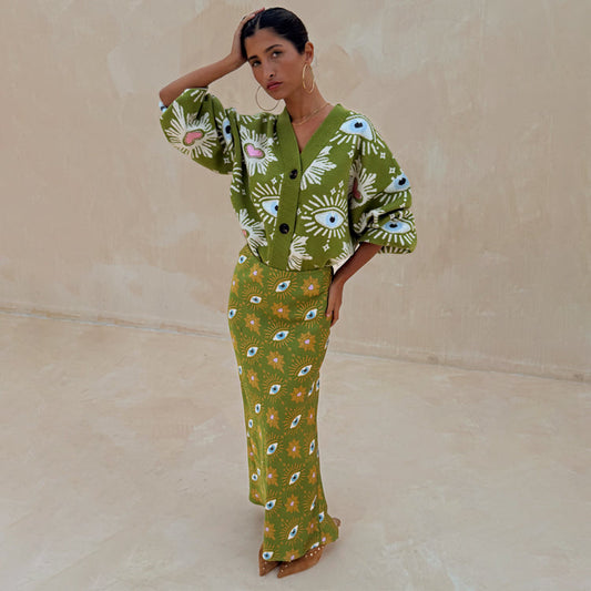 Khaki Eye Dorris Skirt