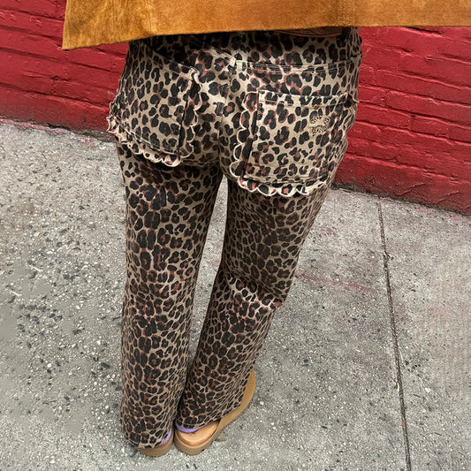 Leopard Lucia Scallop Detail Jeans