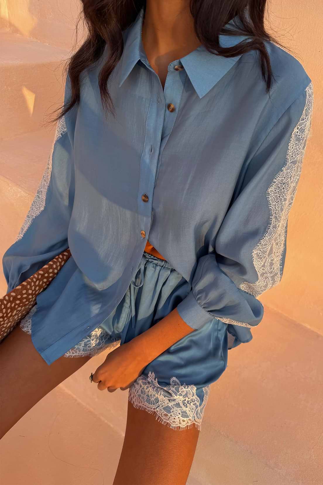 Blue Lace Maeva Shorts