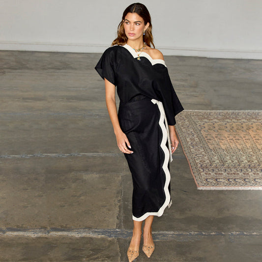 Mono Scallop Jaspre Skirt