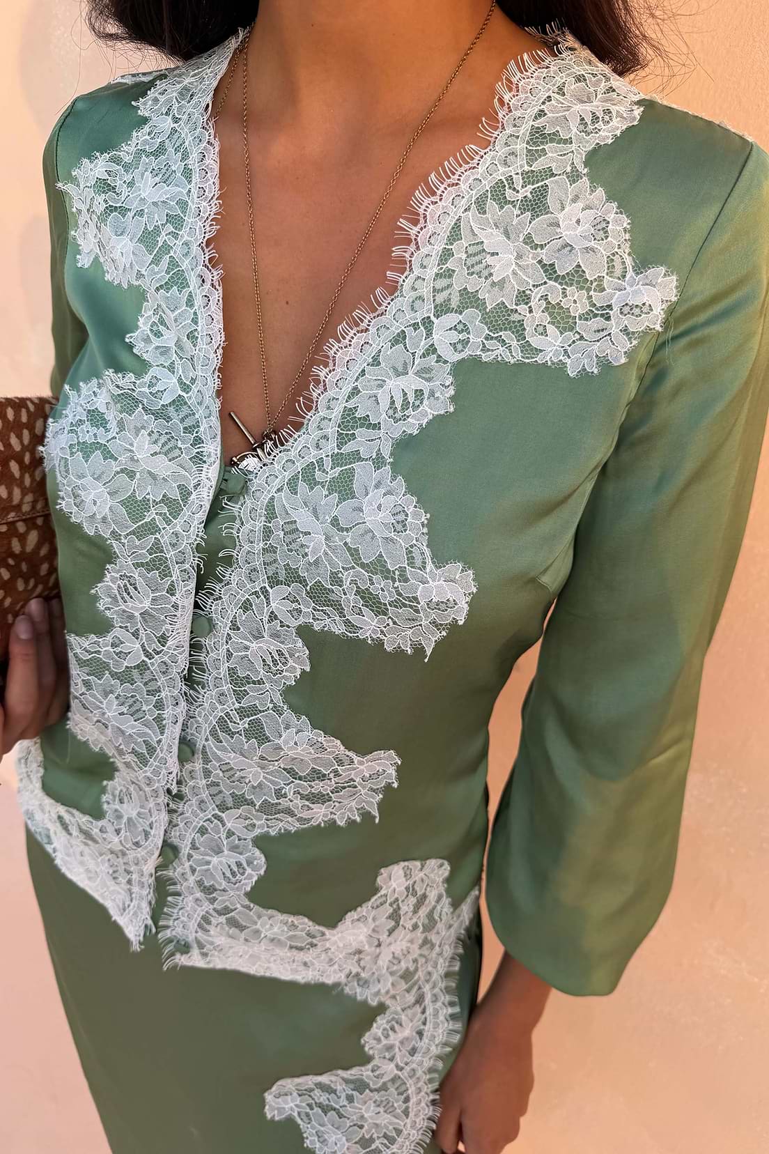 Green Lace Romi Top