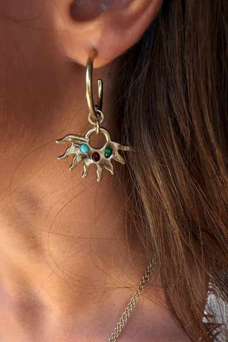 Deloris Sun Hoop Earrings