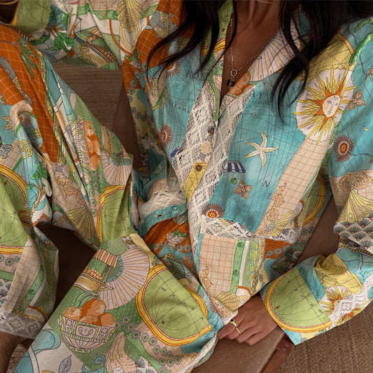 Isla Button Through Pyjama Set