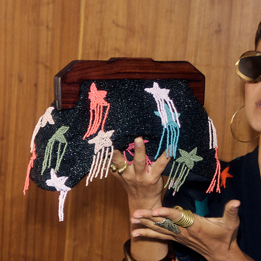 Black Star Clutch Bag