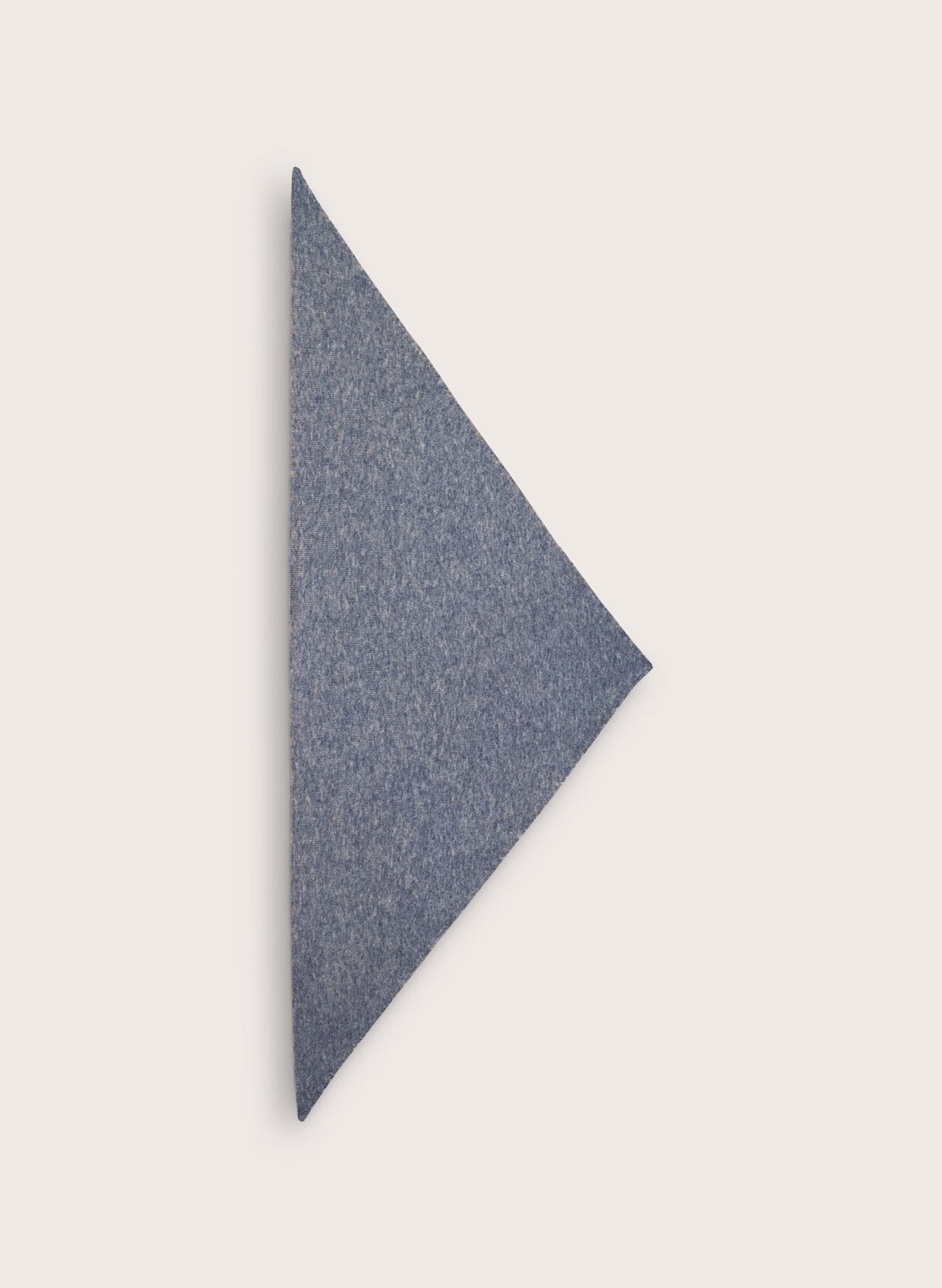 Niamh Wool Blend Triangle Scarf - Grey Marl