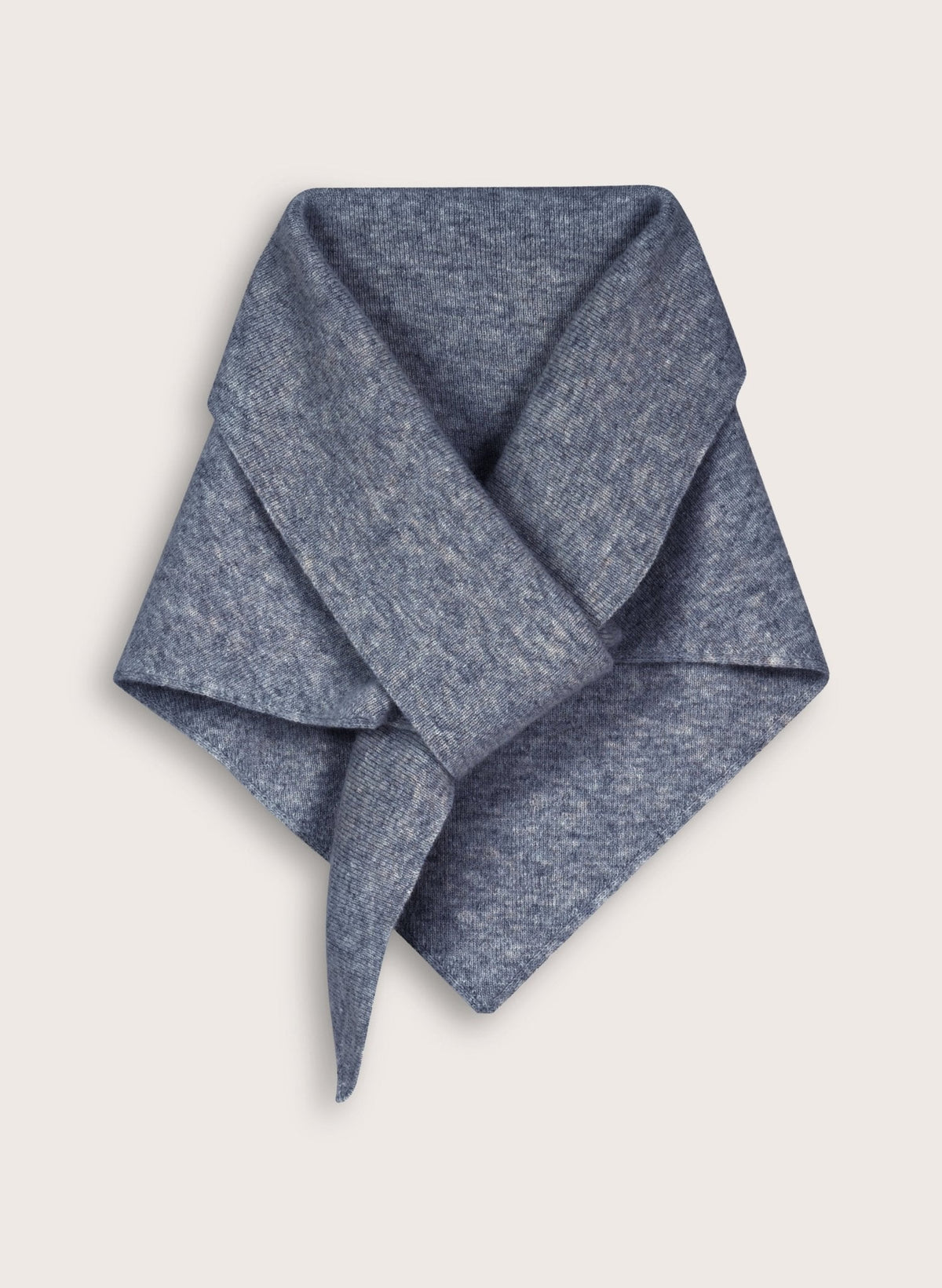 Niamh Wool Blend Triangle Scarf - Grey Marl