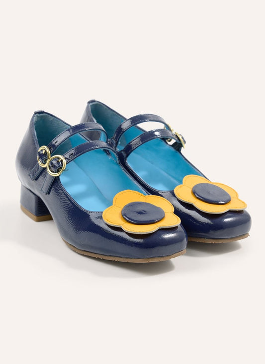 Nice Leather Mary Jane Shoes - Blue