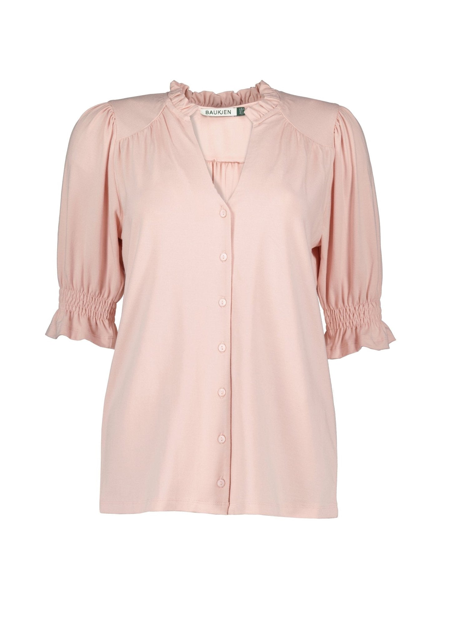 Noa Short Sleeve Blouse - Powder Pink