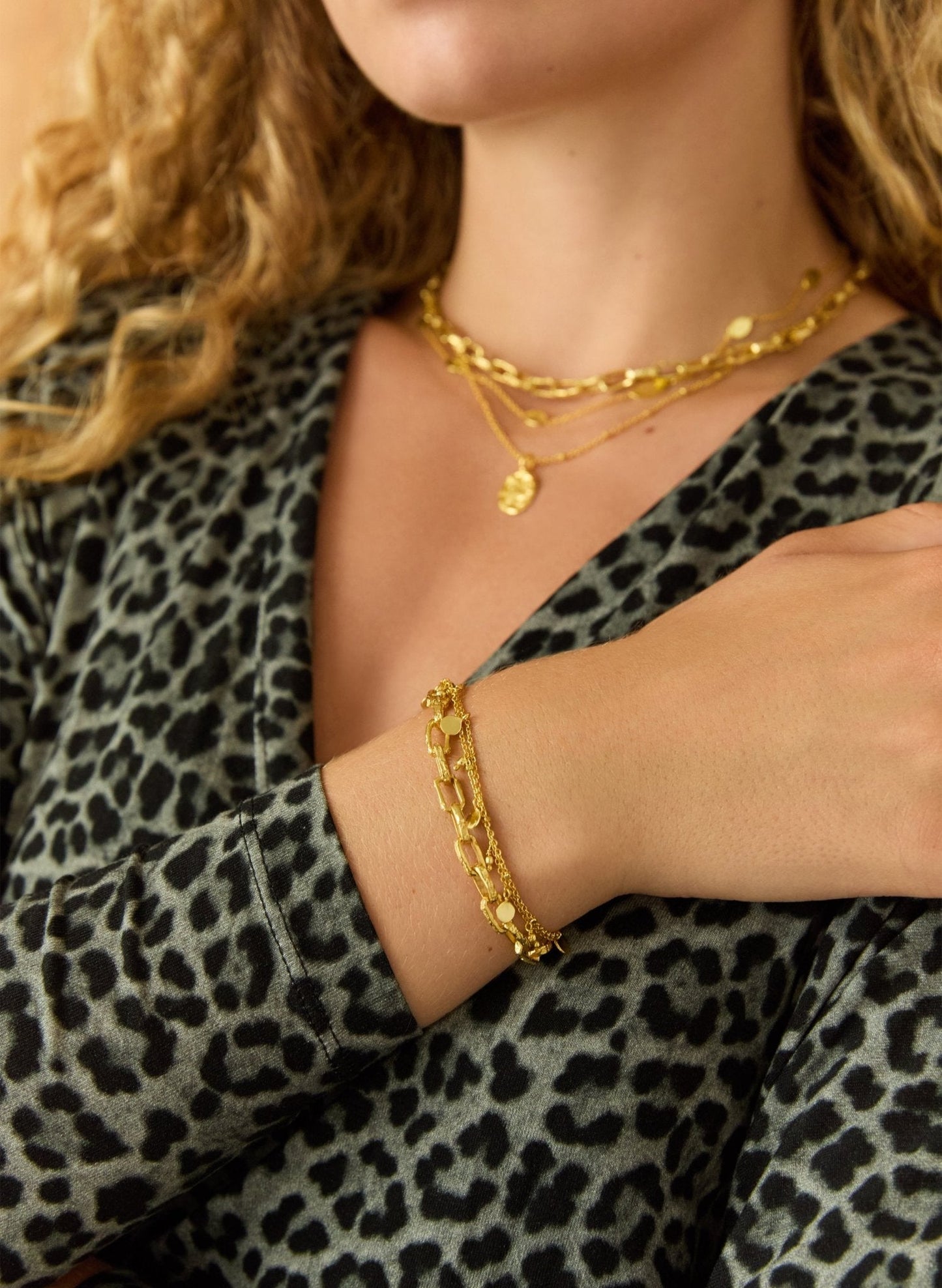 Oona Chain Bracelet - One Size / Gold