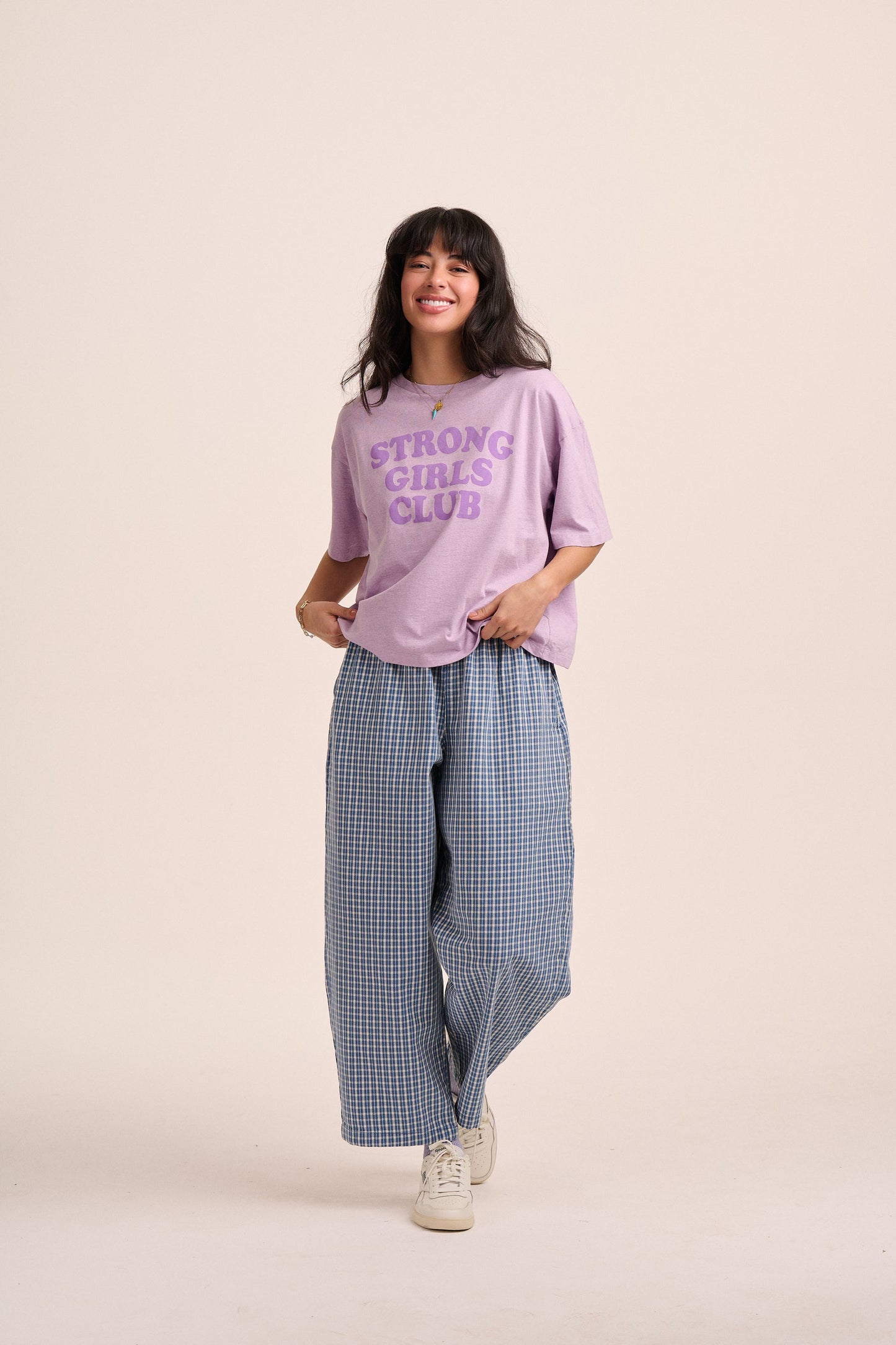 Strong Girls Club Slogan Lilac Tshirt