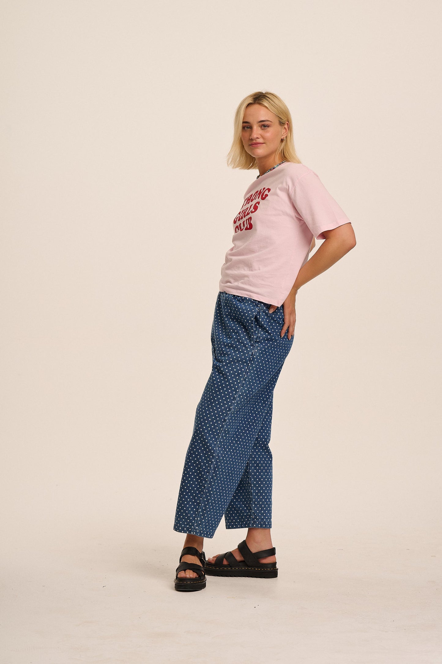 Ottie Dotty Denim Trousers