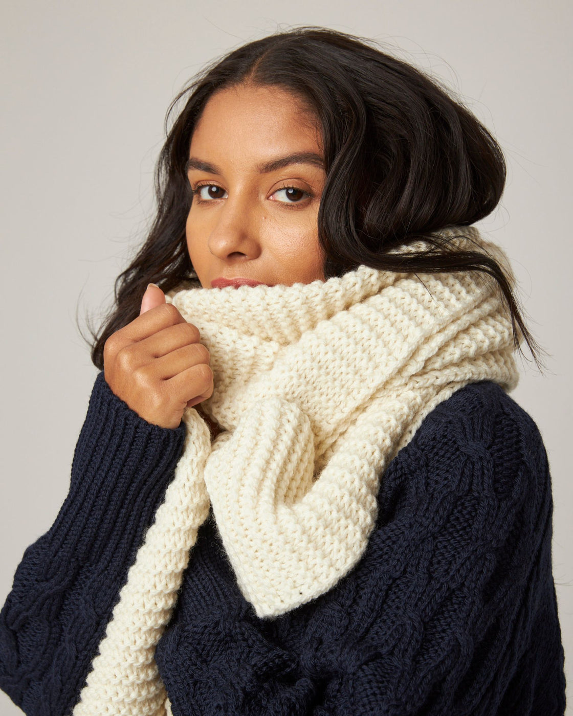 Oversized Scarf - Ecru