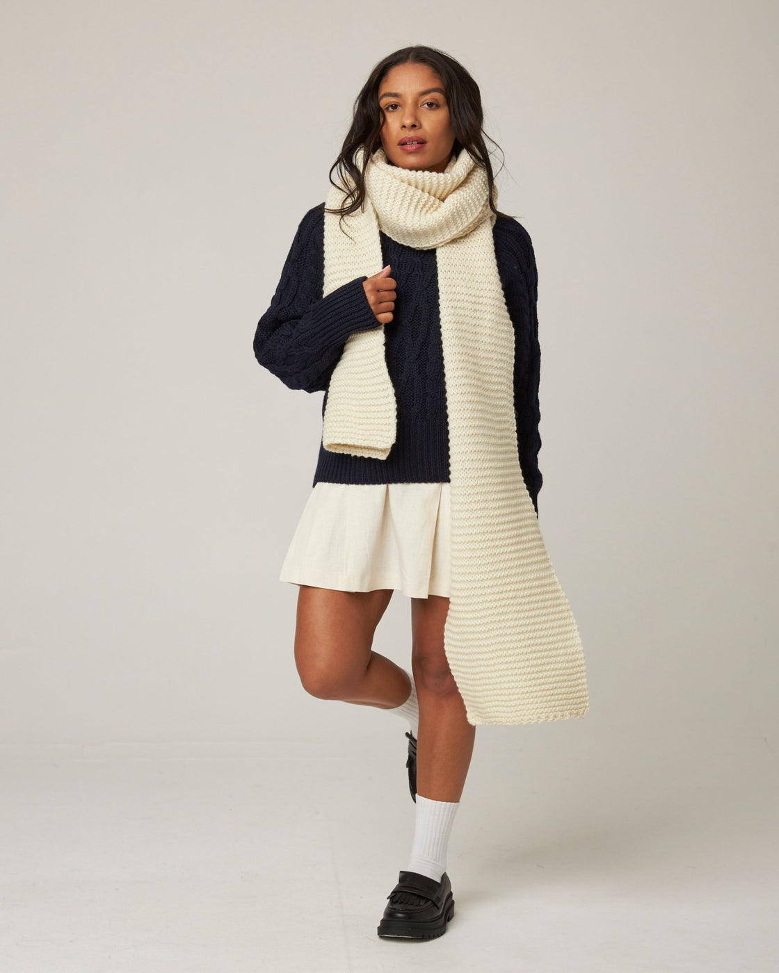 Oversized Scarf - Ecru