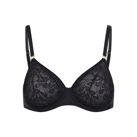 Peachaus black lace bra - sustainable fashion for Deep Winter or Deep Autumn palettes
