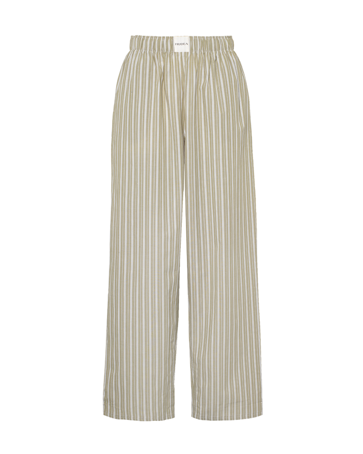 The Classic Poplin PJ Set - Pistachio Stripe