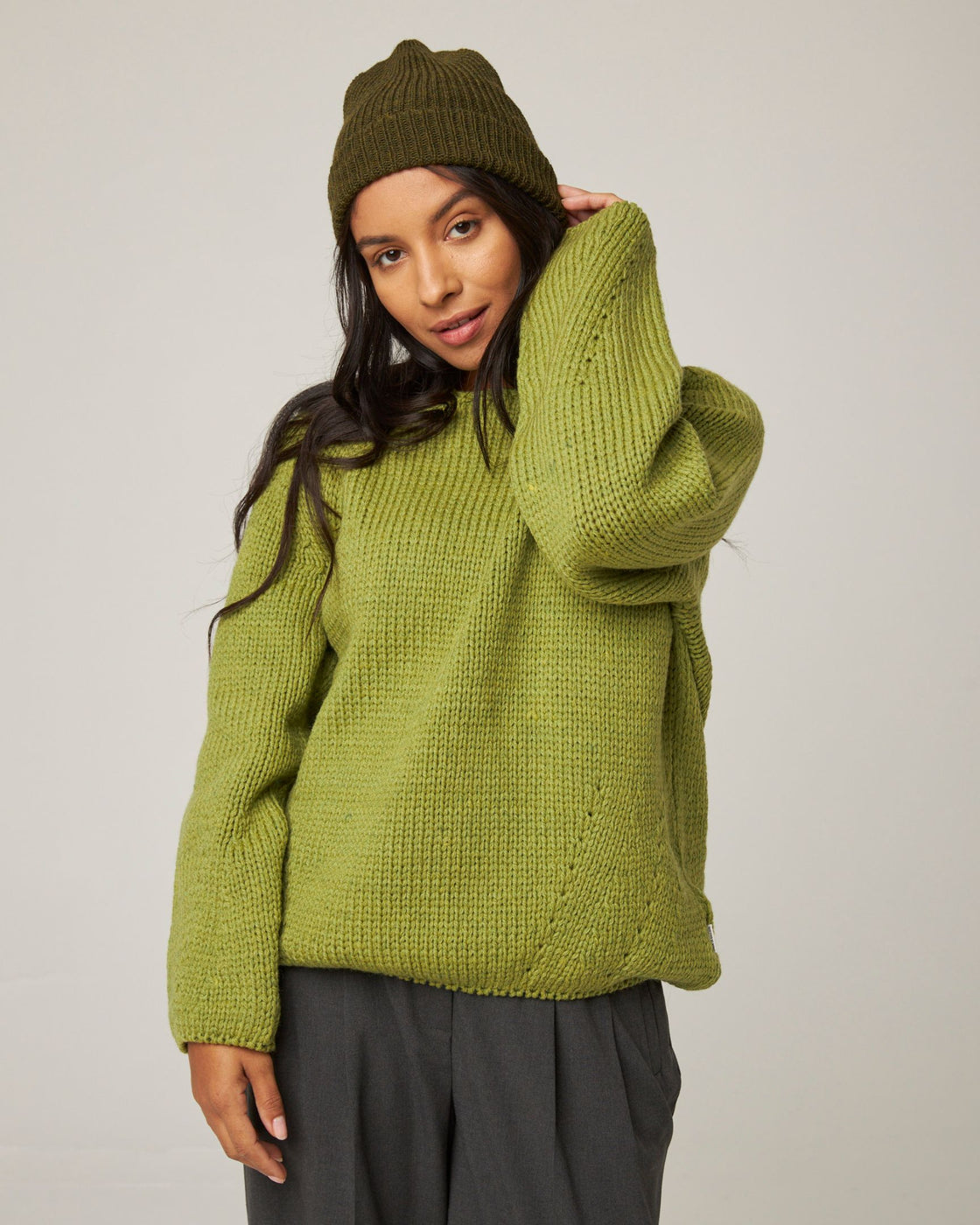 Porter Ribbed Beanie - Olive