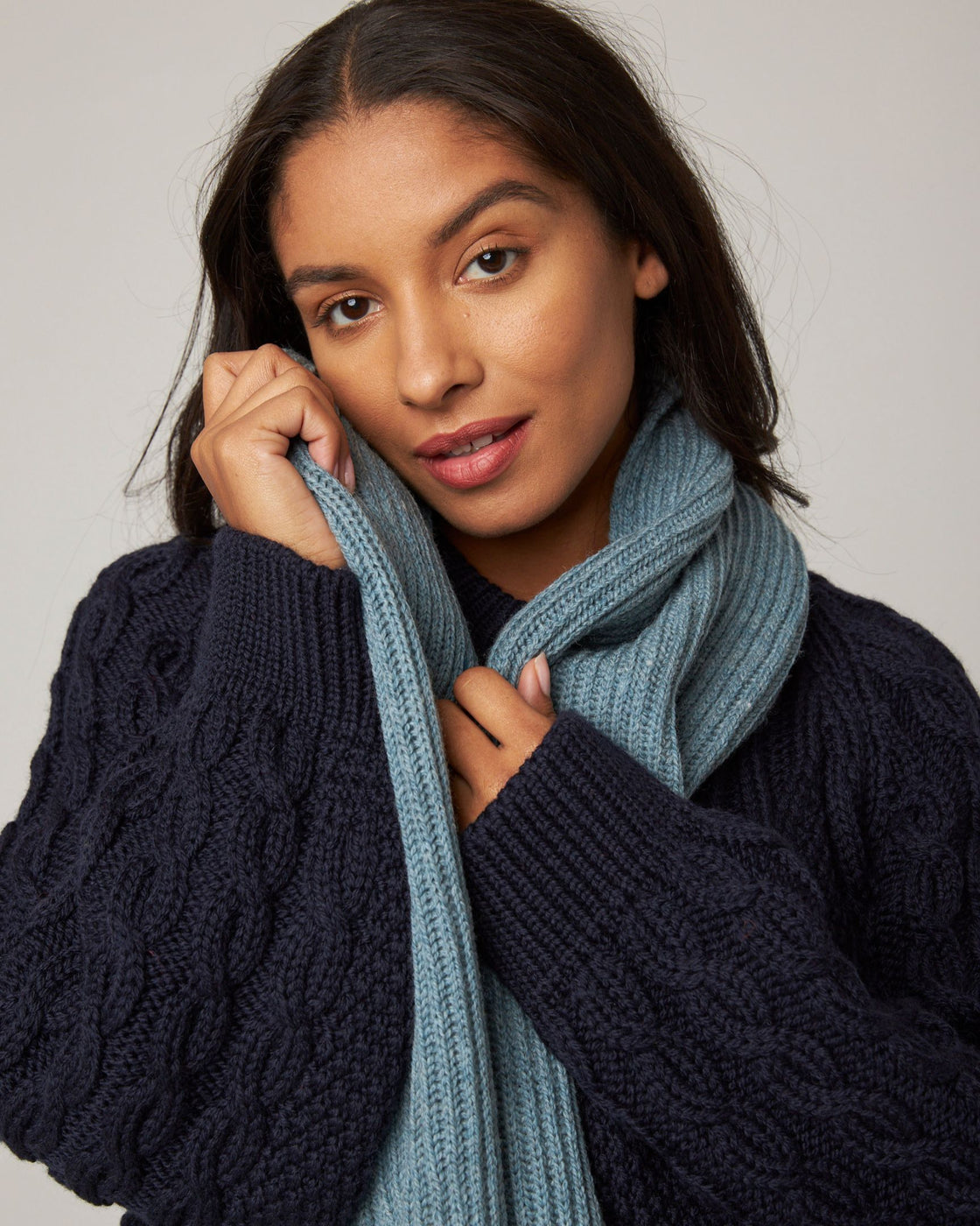 Porter Ribbed Scarf - Seafoam