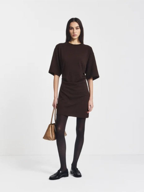 Raya T-Shirt Dress in Bitter Chocolate