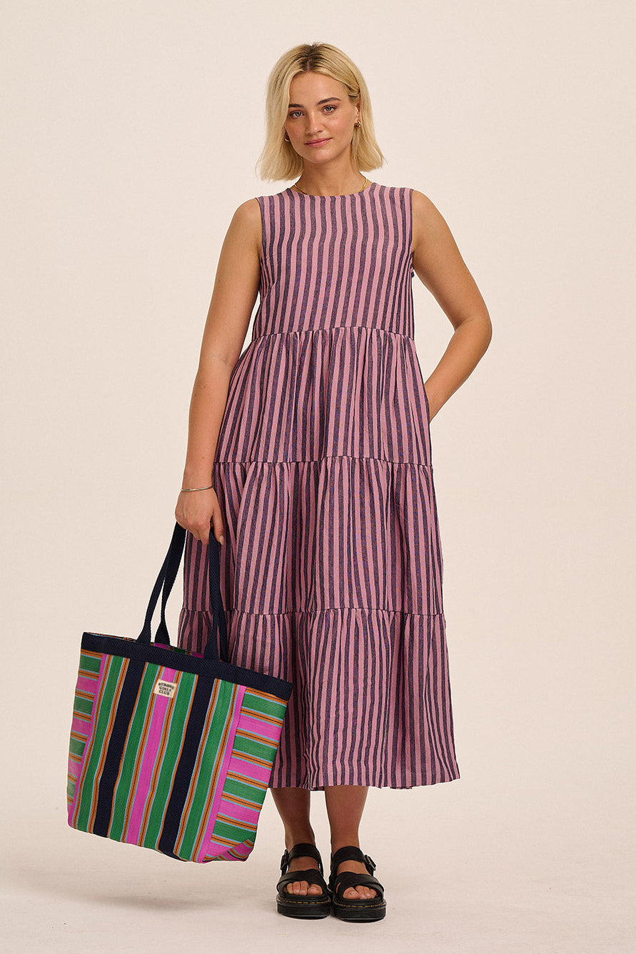 Recycled Nylon Easy Bag - Pink and Green