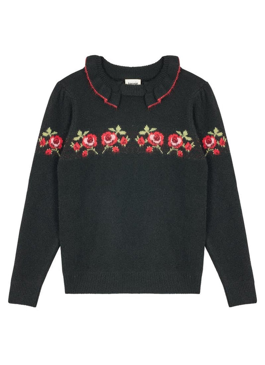 Ruffalo Frill Collar Knitted Jumper - Black