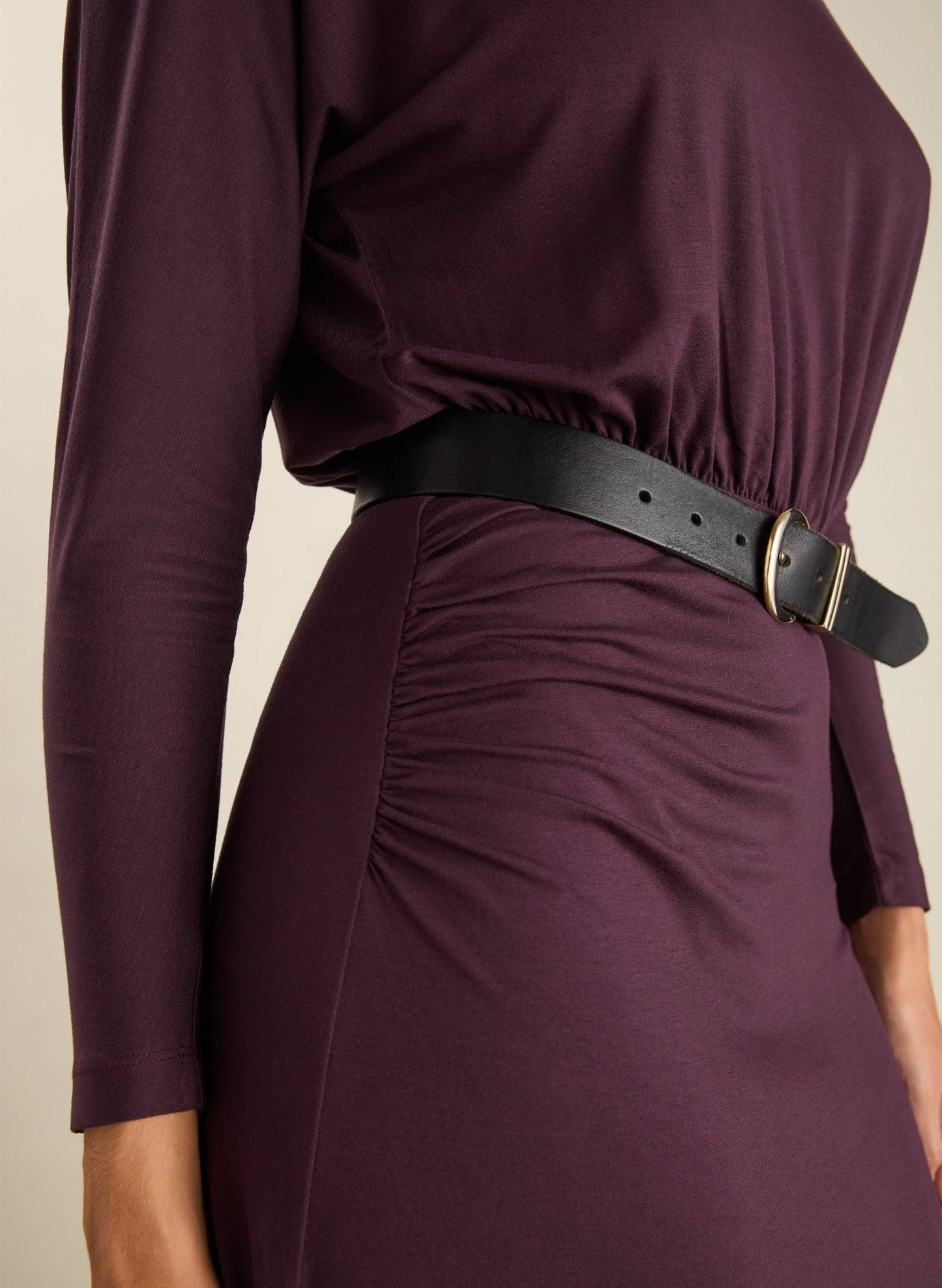 Sarah Jersey Midi Dress / Plum