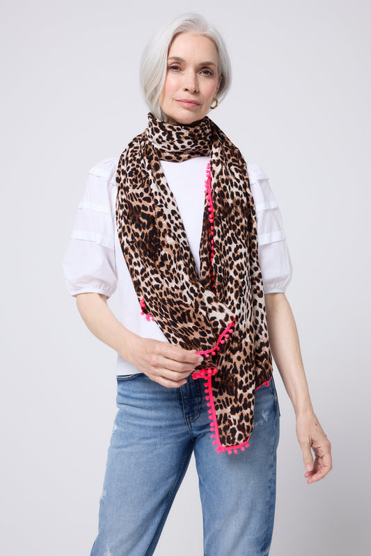 Scamp & Dude leopard print scarf sustainable clothes for Deep Autumn or Clear Spring