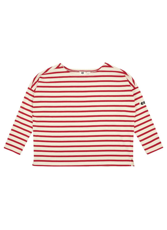 Community Clothing X Joanie - Seberg Breton Stripe Top - Red