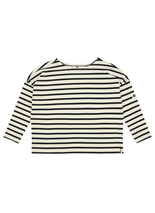 Community Clothing X Joanie - Seberg Breton Stripe Top - Black