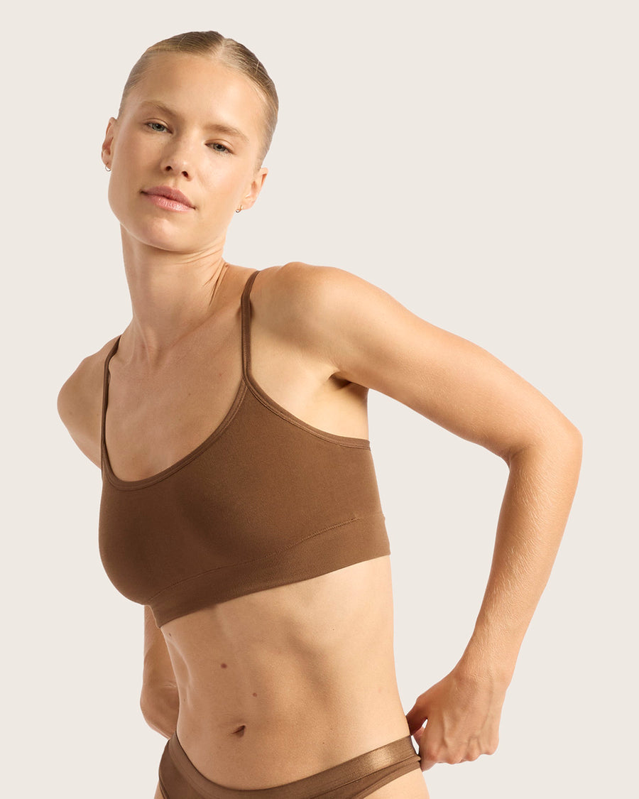 Racerback Bamboo Bralette - Clove